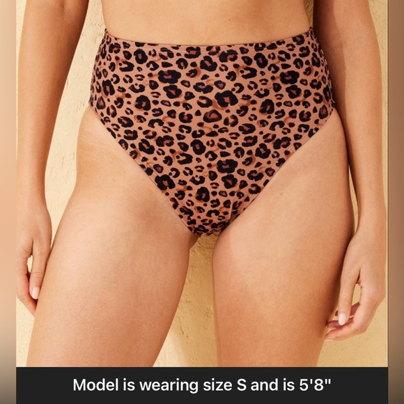 NWT Shade & Shore High Waisted High Leg Cheeky Bilini Bottoms - Picture 3 of 8